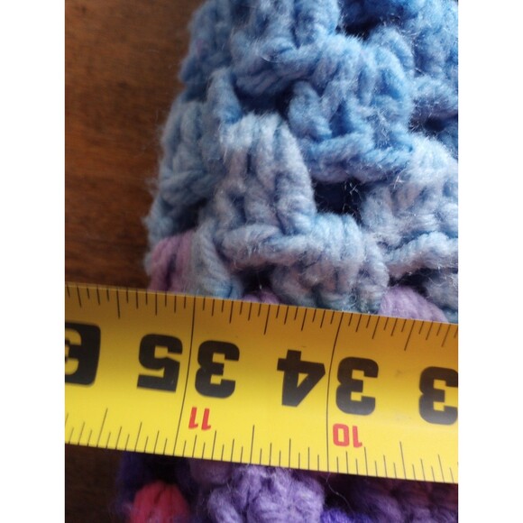 Vtg Vintage Handmade Crochet Afghan Throw Granny Blanket Rainbow 70" X 70" XL - Picture 9 of 10